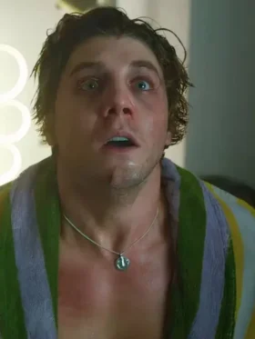 cristo fernandez smile 2 yellow bathrobe shocked