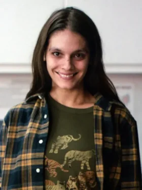 laura smile 2 blue and yellow checked jacket