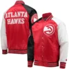 mens atlanta hawks red starter varsity jacket second