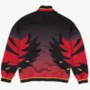 mens black atlanta hawks snap warmup jacket back