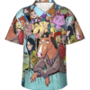 mens short sleeves colorful bojack horseman hawaiian shirt main