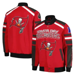 mens tampa bay buccaneers red racing jacket main