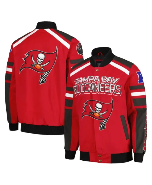 mens tampa bay buccaneers red racing jacket main