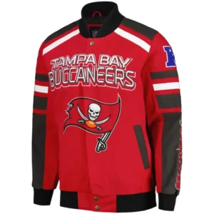 mens tampa bay buccaneers red racing jacket second