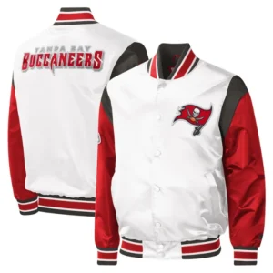 mens tampa bay buccaneers white starter jacket dual