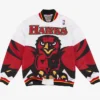 mens white atlanta hawks 1995 varsity jacket