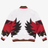 mens white atlanta hawks 1995 varsity jacket back