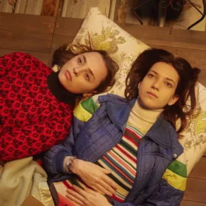 mia last days of the space age blue satin bomber jacket