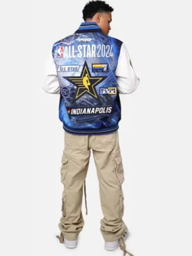 nba all star game 2024 wool varsity jacket back