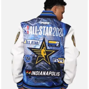 nba all star game 2024 wool varsity jacket back side