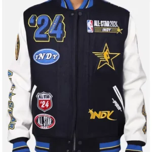 nba all star game 2024 wool varsity jacket front