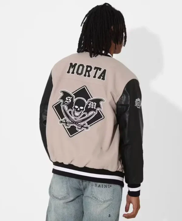 new stylish graveyard varsity jacket back
