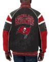 nfl buccaneers suede jacket back