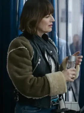 rosemarie dewitt smile 2 black leather jacket