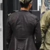 roxanne hall the union 2024 brown biker jacket back