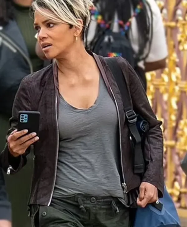 roxanne hall the union 2024 brown biker jacket mobile
