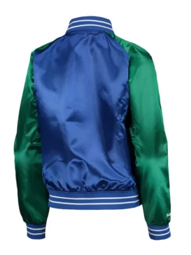 seattle seahawks blue varsity jacket back