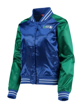 seattle seahawks blue varsity jacket main