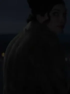 svetlana kulkova brown fur long coat danger