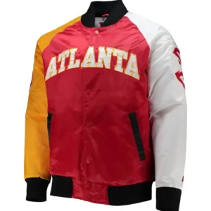team atlanta hawks players satin varsity jacket main