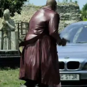the killers game 2024 terry crews brown leather coat back
