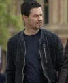 the union 2024 mark wahlberg suede bomber jacket walking