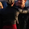 the union 2024 roxanne hall black leather jacket back