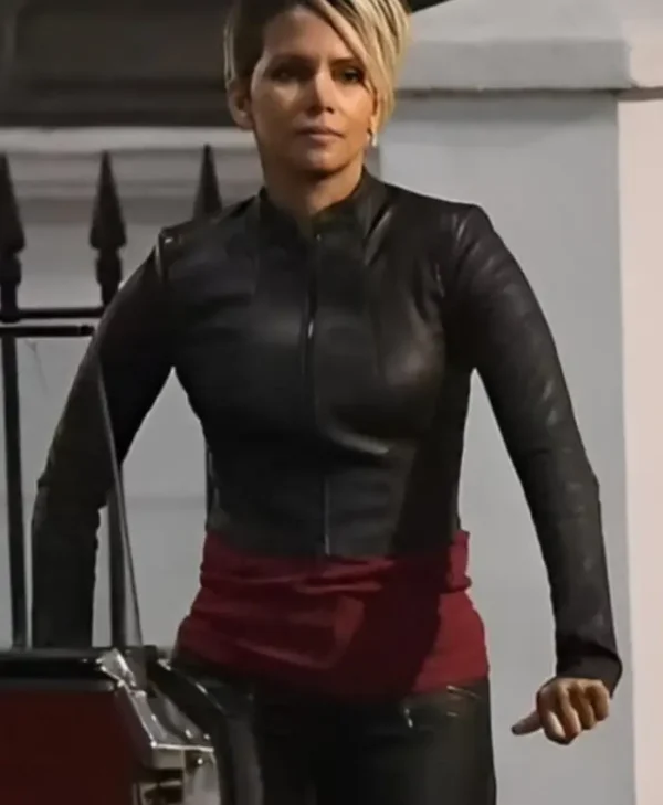 the union 2024 roxanne hall black leather jacket fitted
