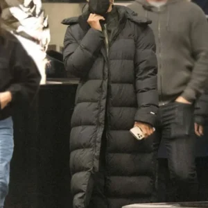 the union 2024 roxanne hall black long puffer jacket main