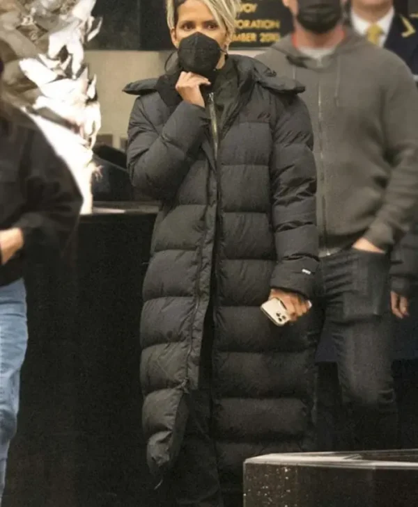 the union 2024 roxanne hall black long puffer jacket main