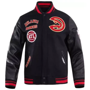 womens pro standard atlanta hawks varsity jacket main