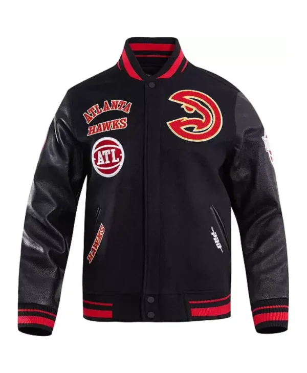 womens pro standard atlanta hawks varsity jacket main
