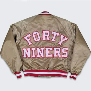 80s San Francisco 49ers Bomber Jacket Back