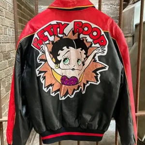 90s Betty Boop Leather Jacket Back