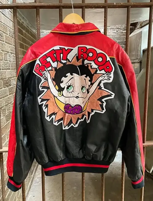 90s Betty Boop Leather Jacket For Sale - Vanquishe