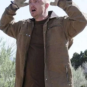 Aaron Paul Breaking Bad Brown Jacket Front