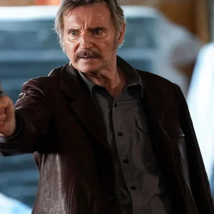 Absolution Liam Neeson Brown Leather Blazer
