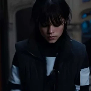 Addams Wednesday S01 Puffer Black Vest