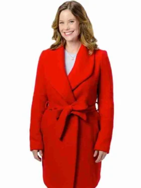 Allie Shaw Christmas in Evergreen Red Wool Coat