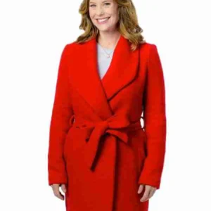 Allie Shaw Christmas in Evergreen Red Wool Coat