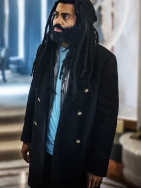 Andre Layton Snowpiercer Black Wool Coat For Sale