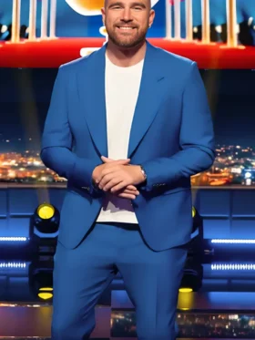 Are You Smarter Than a Celebrity Travis Kelce Blue Suit For Sale