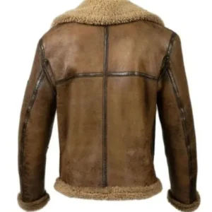 Arnold B6 Aviator Sheepskin Shearling Leather Jacket Back