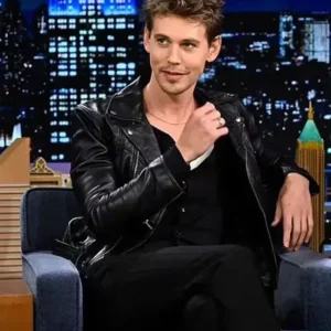 Austin Butler Black Leather Jacket