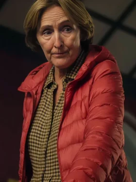 Bad Sisters S02 Fiona Shaw Red Jacket