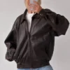 Baggy Brown Leather Jacket