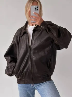 Baggy Brown Leather Jacket