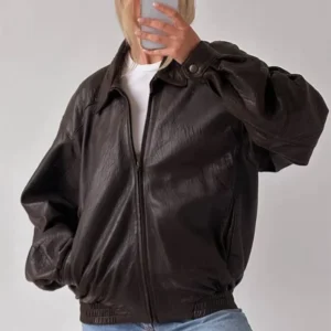 Baggy Brown Leather Jacket