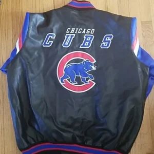 Baseball Team Chicago Cubs Leather Jacket For Men And Women