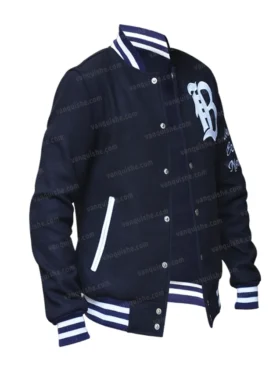 Bay FC Blue Letterman Jacket Left